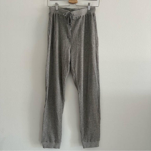 Skin For Neiman Marcus Waffle Gray Joggers Pants Sz 2 - Picture 1 of 6